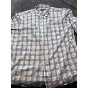 The Foundry Supply Co. Mens 3XLT Plaid Button Up Long Sleeve Shirt‎